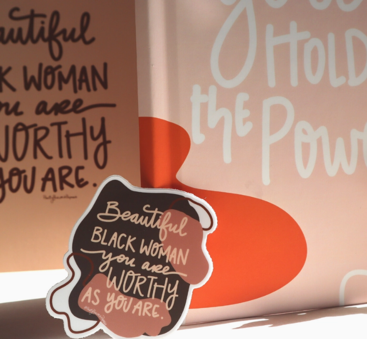 Sticker - Beautiful Worthy Black Woman