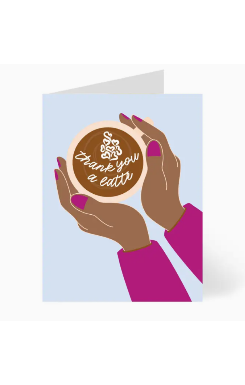 Greeting Card - Thank You a Latte