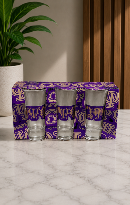 Fraternities Shot Glasses - Set of 3