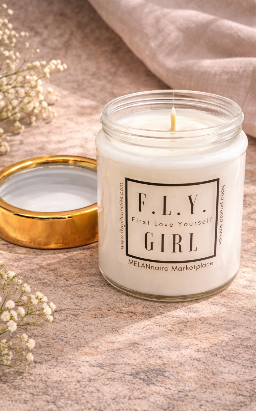 MELANnaire "FLY GIRL" Lemon Pound Cake Candle