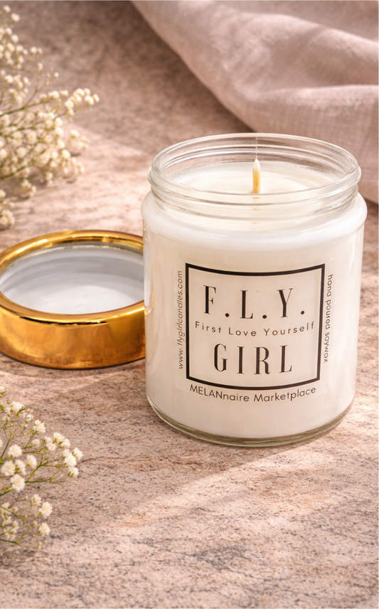 MELANnaire "FLY GIRL" Lemon Pound Cake Candle