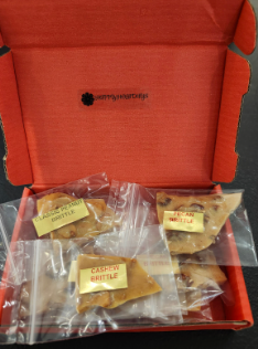 Sample Gift Box - Samples of Peanut, Pecan and Cashew Brittle